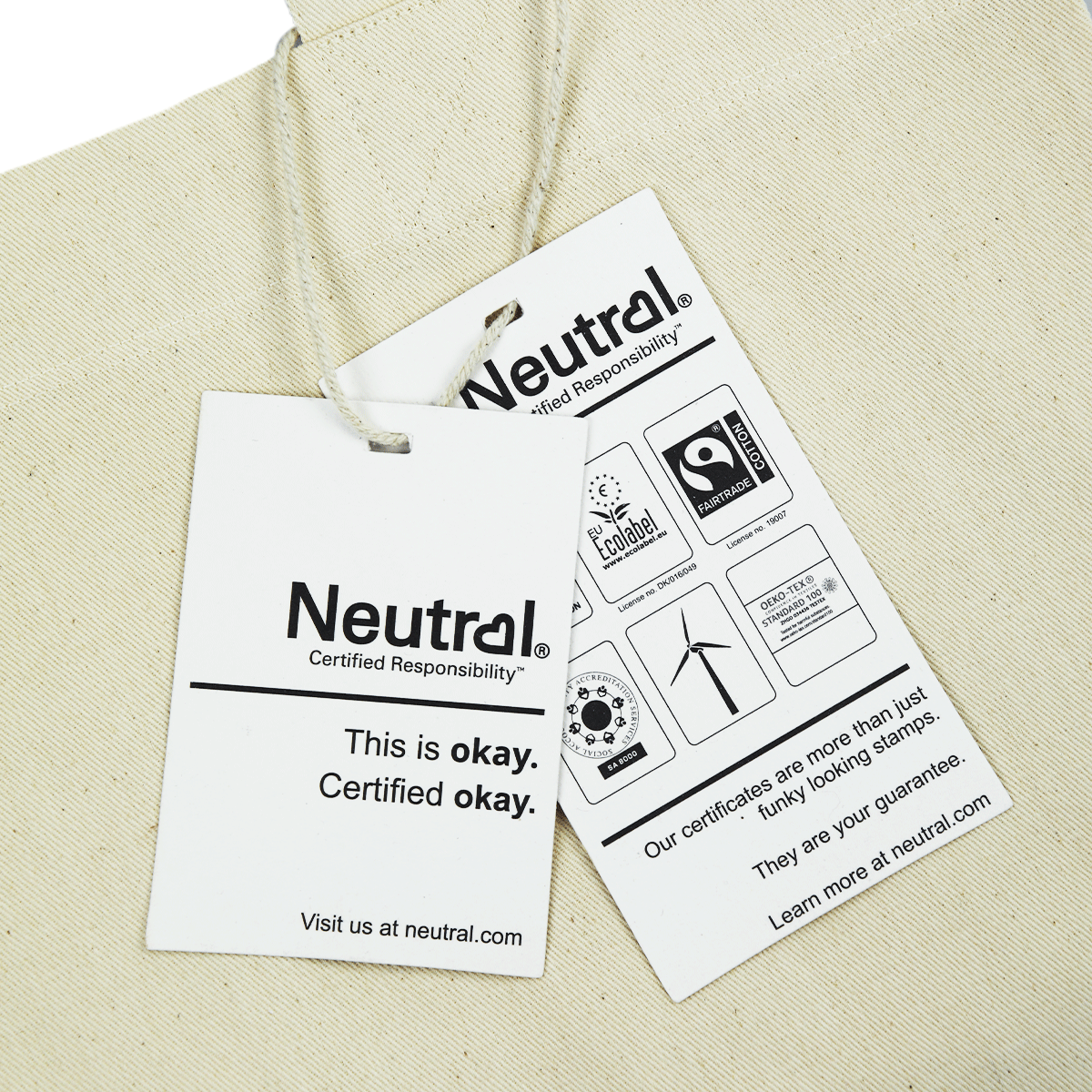 Tygkasse Neutral short Handles 
