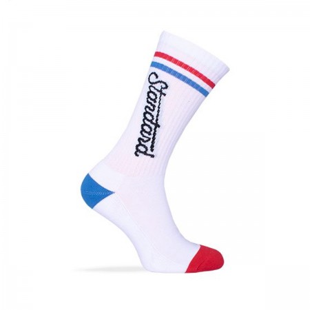 Ribbstickad sportstrumpa