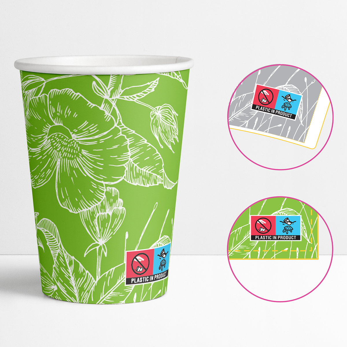 Pappersmugg Enkelvägg L