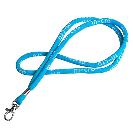 Runda nyckelband med vävd logo