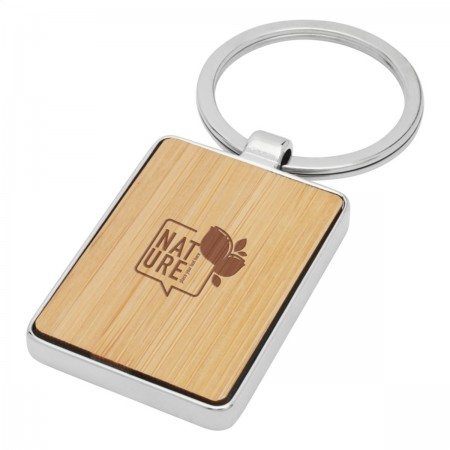 Nyckelring ECO Bambu Square 