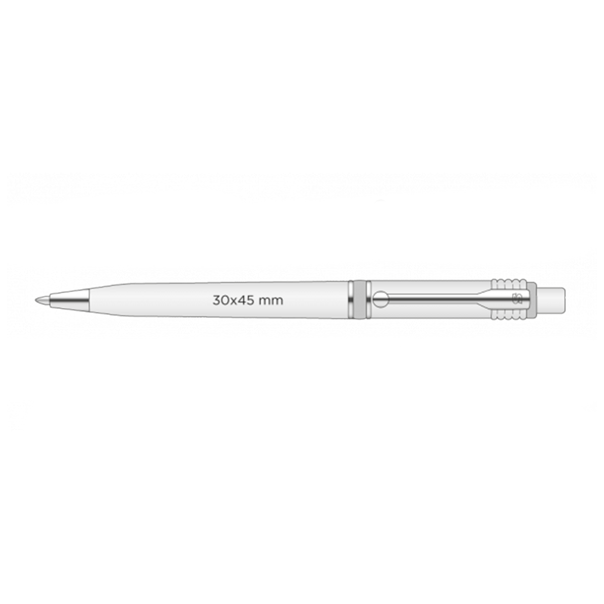 Reklampenna Raja Chrome Silver